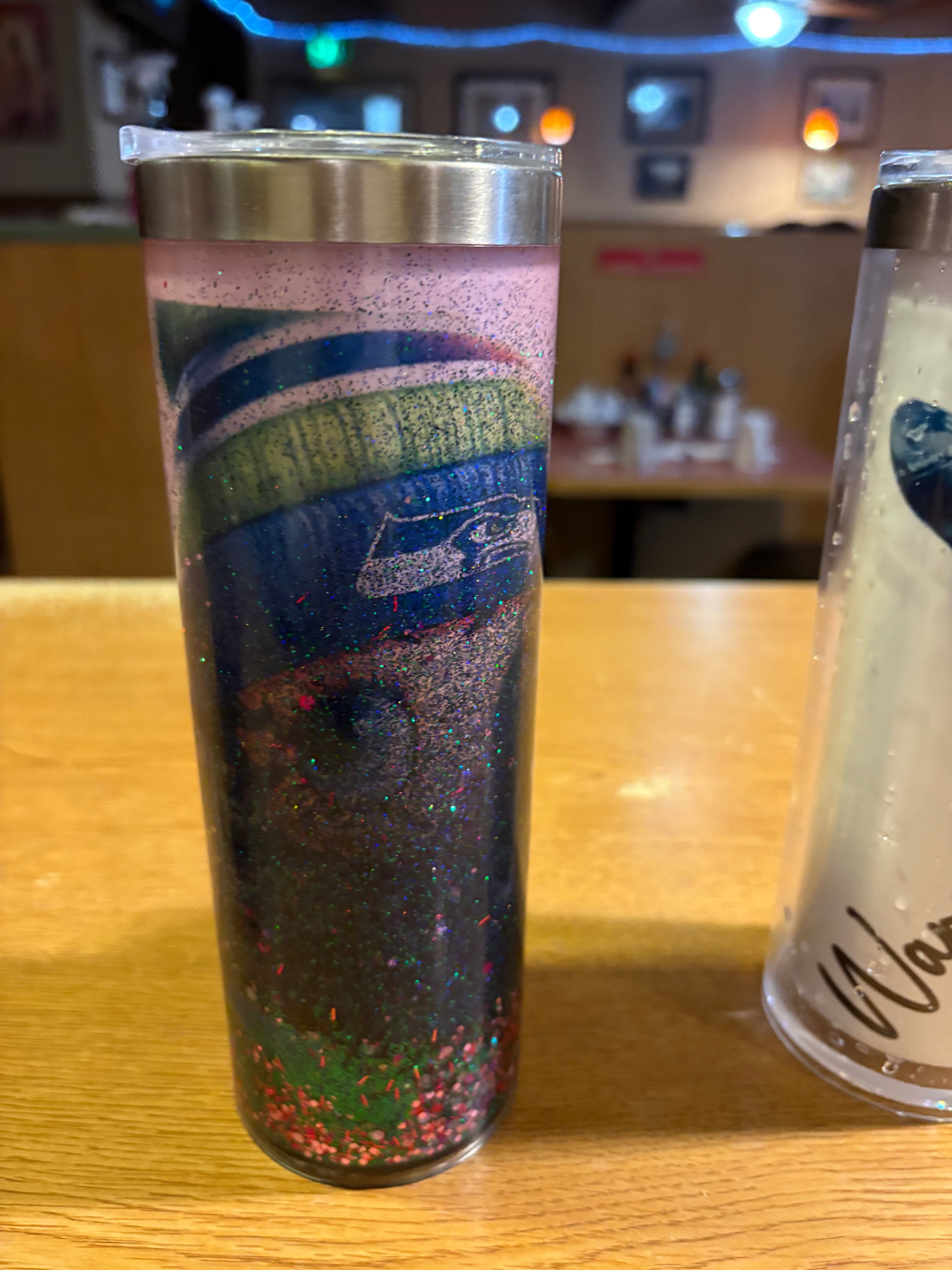 Snow globe tumbler mugs
