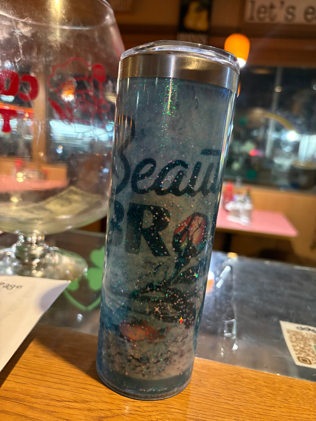 Snow globe tumbler mugs
